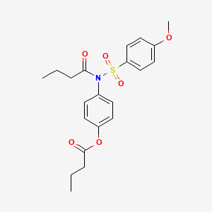 [4-[Butanoyl-(4-methoxyphenyl)sulfonylamino]phenyl] butanoate