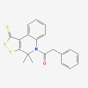 1-(4,4-dimethyl-1-thioxo-1,4-dihydro-5H-[1,2]dithiolo[3,4-c]quinolin-5-yl)-2-phenylethanone