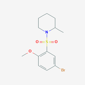 molecular formula C13H18BrNO3S B345283 1-(5-Bromo-2-methoxybenzenesulfonyl)-2-methylpiperidine CAS No. 428458-45-1