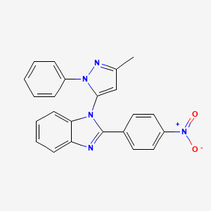 1-(3-methyl-1-phenyl-1H-pyrazol-5-yl)-2-(4-nitrophenyl)-1H-benzimidazole