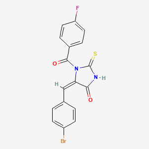 5-(4-bromobenzylidene)-1-(4-fluorobenzoyl)-2-thioxo-4-imidazolidinone