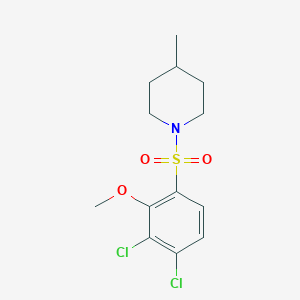 molecular formula C13H17Cl2NO3S B345290 1-(3,4-Dichloro-2-methoxyphenyl)sulfonyl-4-methylpiperidine CAS No. 428502-19-6