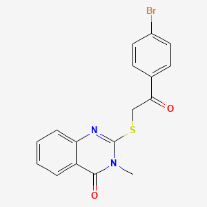 2-{[2-(4-bromophenyl)-2-oxoethyl]sulfanyl}-3-methylquinazolin-4(3H)-one