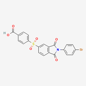 molecular formula C21H12BrNO6S B3452920 4-{[2-(4-bromophenyl)-1,3-dioxo-2,3-dihydro-1H-isoindol-5-yl]sulfonyl}benzoic acid 