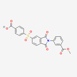 4-({2-[3-(methoxycarbonyl)phenyl]-1,3-dioxo-2,3-dihydro-1H-isoindol-5-yl}sulfonyl)benzoic acid