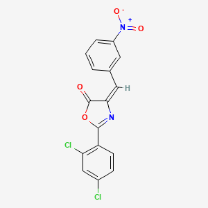 molecular formula C16H8Cl2N2O4 B3452942 2-(2,4-dichlorophenyl)-4-(3-nitrobenzylidene)-1,3-oxazol-5(4H)-one 