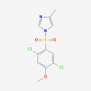 molecular formula C11H10Cl2N2O3S B345295 1-(2,5-Dichloro-4-methoxyphenyl)sulfonyl-4-methylimidazole CAS No. 433693-39-1