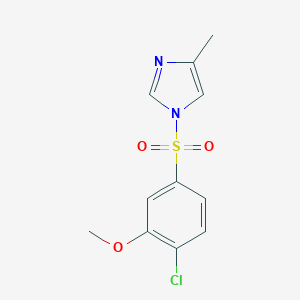 molecular formula C11H11ClN2O3S B345296 1-(4-Chloro-3-methoxyphenyl)sulfonyl-4-methylimidazole CAS No. 433942-27-9