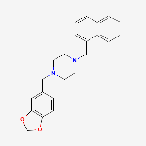 molecular formula C23H24N2O2 B3452963 1-(1,3-benzodioxol-5-ylmethyl)-4-(1-naphthylmethyl)piperazine 