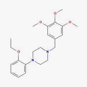 molecular formula C22H30N2O4 B3452967 1-(2-Ethoxyphenyl)-4-[(3,4,5-trimethoxyphenyl)methyl]piperazine 