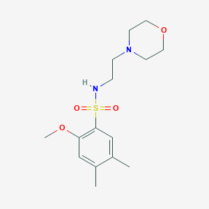 molecular formula C15H24N2O4S B345299 2-methoxy-4,5-dimethyl-N-(2-morpholinoethyl)benzenesulfonamide CAS No. 433947-40-1