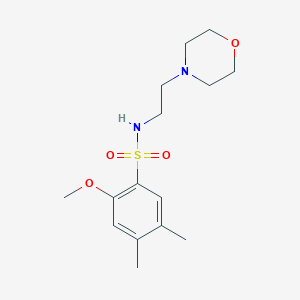 molecular formula C15H24N2O4S B345299 2-methoxy-4,5-dimethyl-N-(2-morpholin-4-ylethyl)benzenesulfonamide CAS No. 433947-40-1