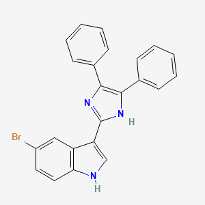 molecular formula C23H16BrN3 B3453023 5-bromo-3-(4,5-diphenyl-1H-imidazol-2-yl)-1H-indole 