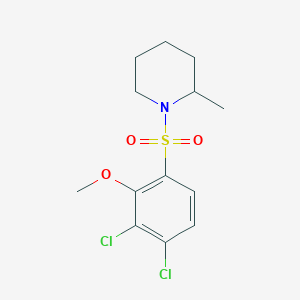 1-((3,4-Dichloro-2-methoxyphenyl)sulfonyl)-2-methylpiperidine
