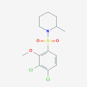 molecular formula C13H17Cl2NO3S B345303 1-((3,4-Dichloro-2-methoxyphenyl)sulfonyl)-2-methylpiperidine CAS No. 433974-56-2