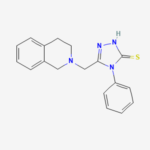 3-(3,4-dihydro-1H-isoquinolin-2-ylmethyl)-4-phenyl-1H-1,2,4-triazole-5-thione