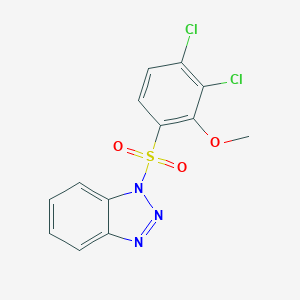 molecular formula C13H9Cl2N3O3S B345305 1-(3,4-Dichloro-2-methoxyphenyl)sulfonylbenzotriazole CAS No. 447410-79-9