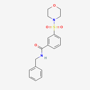 molecular formula C18H20N2O4S B3453056 N-benzyl-3-(4-morpholinylsulfonyl)benzamide 