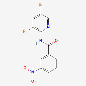 molecular formula C12H7Br2N3O3 B3453059 N-(3,5-dibromopyridin-2-yl)-3-nitrobenzamide 