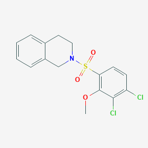 molecular formula C16H15Cl2NO3S B345309 2-(3,4-Dichloro-2-methoxybenzenesulfonyl)-1,2,3,4-tetrahydroisoquinoline CAS No. 496015-62-4