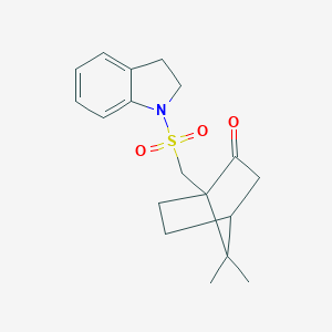 molecular formula C18H23NO3S B345312 1-((吲哚亚磺酰)甲基)-7,7-二甲基双环[2.2.1]庚烷-2-酮 CAS No. 616214-78-9