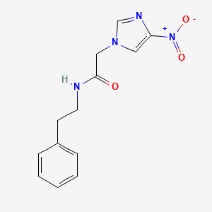 2-(4-nitro-1H-imidazol-1-yl)-N-(2-phenylethyl)acetamide