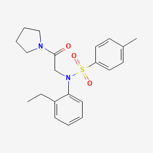 N-(2-ethylphenyl)-4-methyl-N-[2-oxo-2-(1-pyrrolidinyl)ethyl]benzenesulfonamide