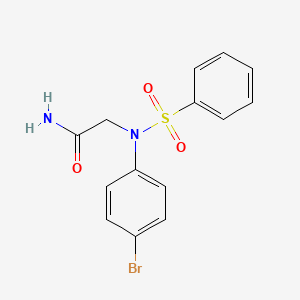 2-[N-(benzenesulfonyl)-4-bromoanilino]acetamide