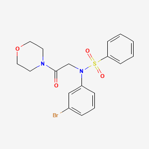 N-(3-bromophenyl)-N-[2-(4-morpholinyl)-2-oxoethyl]benzenesulfonamide