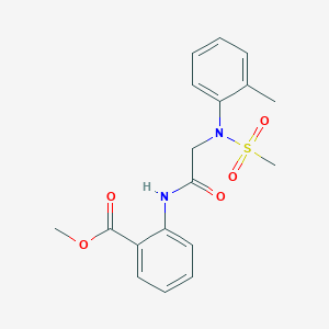 methyl 2-{[N-(2-methylphenyl)-N-(methylsulfonyl)glycyl]amino}benzoate