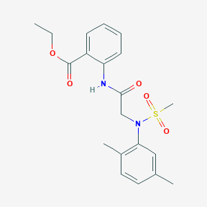 ethyl 2-{[N-(2,5-dimethylphenyl)-N-(methylsulfonyl)glycyl]amino}benzoate