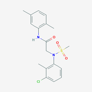 N~2~-(3-chloro-2-methylphenyl)-N~1~-(2,5-dimethylphenyl)-N~2~-(methylsulfonyl)glycinamide