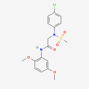 N~2~-(4-chlorophenyl)-N~1~-(2,5-dimethoxyphenyl)-N~2~-(methylsulfonyl)glycinamide