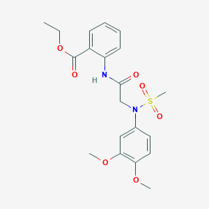 ethyl 2-[[2-(3,4-dimethoxy-N-methylsulfonylanilino)acetyl]amino]benzoate