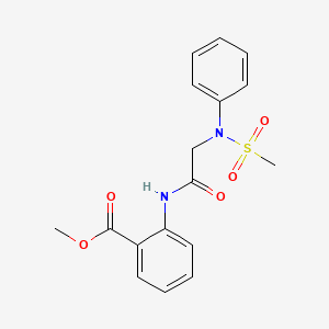 molecular formula C17H18N2O5S B3453237 methyl 2-{[N-(methylsulfonyl)-N-phenylglycyl]amino}benzoate 