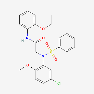 molecular formula C23H23ClN2O5S B3453241 N~2~-(5-chloro-2-methoxyphenyl)-N~1~-(2-ethoxyphenyl)-N~2~-(phenylsulfonyl)glycinamide 