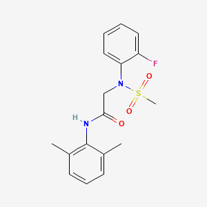 N~1~-(2,6-dimethylphenyl)-N~2~-(2-fluorophenyl)-N~2~-(methylsulfonyl)glycinamide