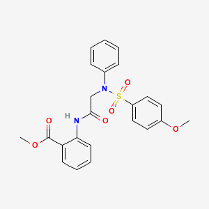 molecular formula C23H22N2O6S B3453257 methyl 2-({N-[(4-methoxyphenyl)sulfonyl]-N-phenylglycyl}amino)benzoate 