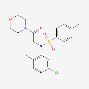 molecular formula C20H23ClN2O4S B3453271 N-(5-chloro-2-methylphenyl)-4-methyl-N-[2-(4-morpholinyl)-2-oxoethyl]benzenesulfonamide 