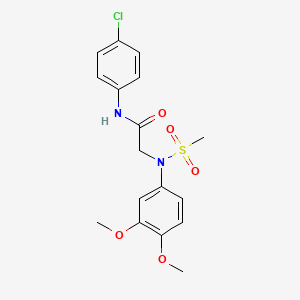 N~1~-(4-chlorophenyl)-N~2~-(3,4-dimethoxyphenyl)-N~2~-(methylsulfonyl)glycinamide