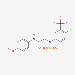 N~2~-[4-chloro-3-(trifluoromethyl)phenyl]-N~1~-(4-methoxyphenyl)-N~2~-(methylsulfonyl)glycinamide