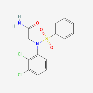 molecular formula C14H12Cl2N2O3S B3453282 N~2~-(2,3-dichlorophenyl)-N~2~-(phenylsulfonyl)glycinamide 