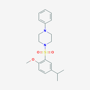 molecular formula C20H26N2O3S B345329 1-[(5-Isopropyl-2-methoxyphenyl)sulfonyl]-4-phenylpiperazine CAS No. 700852-64-8