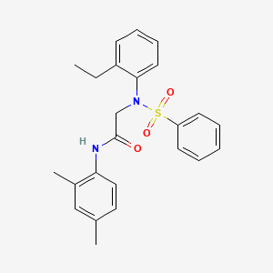 molecular formula C24H26N2O3S B3453298 N~1~-(2,4-dimethylphenyl)-N~2~-(2-ethylphenyl)-N~2~-(phenylsulfonyl)glycinamide 