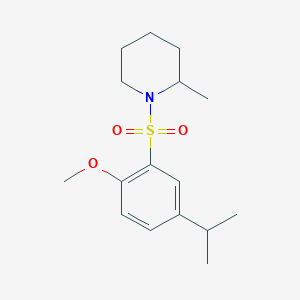 molecular formula C16H25NO3S B345332 1-(2-Methoxy-5-propan-2-ylphenyl)sulfonyl-2-methylpiperidine CAS No. 695172-54-4