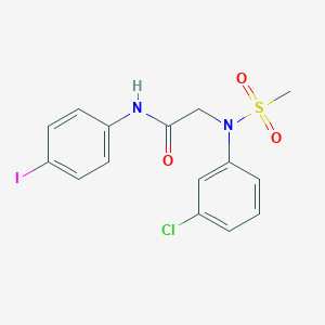 N~2~-(3-chlorophenyl)-N~1~-(4-iodophenyl)-N~2~-(methylsulfonyl)glycinamide