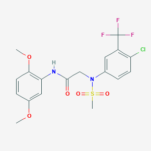 N~2~-[4-chloro-3-(trifluoromethyl)phenyl]-N~1~-(2,5-dimethoxyphenyl)-N~2~-(methylsulfonyl)glycinamide