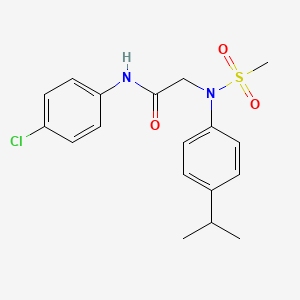 N-(4-chlorophenyl)-2-(N-methylsulfonyl-4-propan-2-ylanilino)acetamide