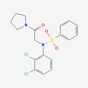 N-(2,3-dichlorophenyl)-N-(2-oxo-2-pyrrolidin-1-ylethyl)benzenesulfonamide