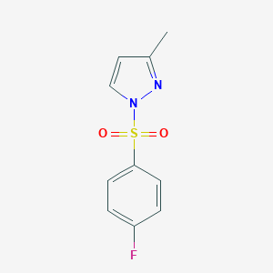 molecular formula C10H9FN2O2S B345337 1-(4-Fluorophenyl)sulfonyl-3-methylpyrazole CAS No. 957354-63-1